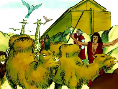 Noah leaving the Ark